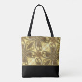 Glitzy Gold en Black Monogram Tote Bag (Achterkant)