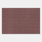 Glitzy Gold Glam Bourgogne Stippen Inpakpapier Vel (Voorkant 2)