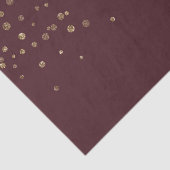 Glitzy Gold Glam Bourgogne Stippen Tissuepapier (Detail)