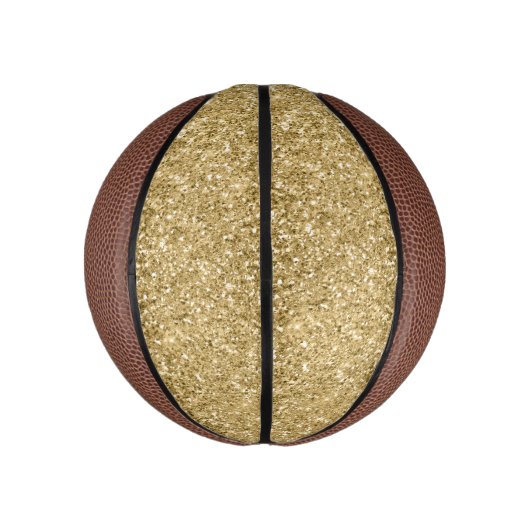 Glitzy Gold Glam Glitter Sparkle Basketbal (Verticaal)