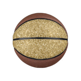 Glitzy Gold Glam Glitter Sparkle Basketbal