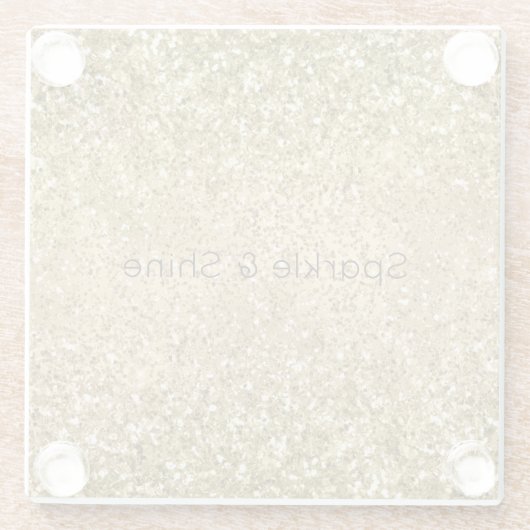 Glitzy Gold Glam Glitter Sparkle      Glazen Onderzetter (Achterkant)