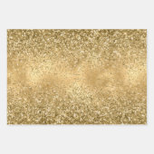 Glitzy Gold Glam Glitter Sparkle Inpakpapier Vel (Voorkant 2)