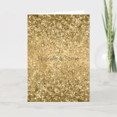 Glitzy Gold Glam Glitter Sparkle    Kaart (Voorkant)