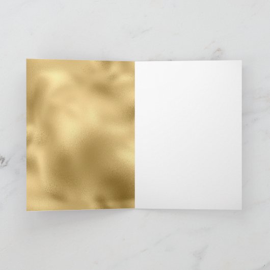 Glitzy Gold Glam Glitter Sparkle    Kaart (Binnen)