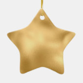 Glitzy Gold Glam Glitter Sparkle Keramisch Ornament (Achterkant)