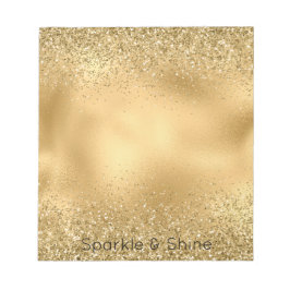 Glitzy Gold Glam Glitter Sparkle Notitieblok