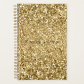 Glitzy Gold Glam Glitter Sparkle Planner (Voorkant)