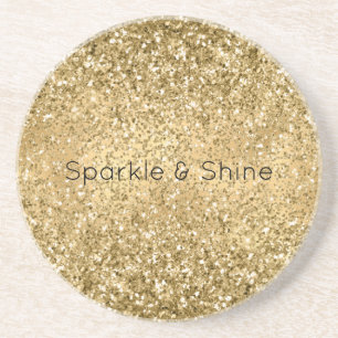 Glitzy Gold Glam Glitter Sparkle Zandsteen Onderzetter