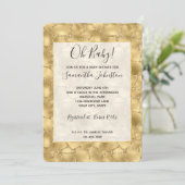 Glitzy Gold Glitter Giraffe Print Kaart (Staand voorkant)