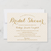 Glitzy Gold Glitter Vrijgezellenfeest Invite - Ivo Kaart (Voorkant)