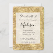 Glitzy Gold Glitter Zebra Print Kaart (Voorkant)