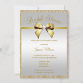 Glitzy Gold Glitters & Gem Bow Vrijgezellenfeest Kaart (Voorkant)