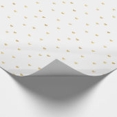 Glitzy Gold Hearts Cadeaupapier (Hoek)
