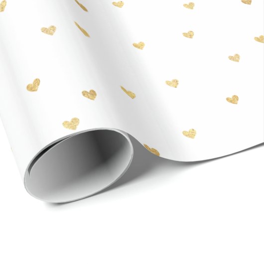 Glitzy Gold Hearts Cadeaupapier (Rol Hoek)