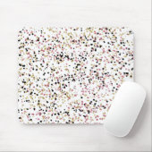 Glitzy Gold Pink Black Confetti Stippen Muismat (Met muis)