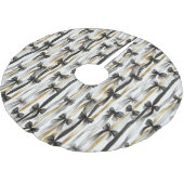 Glitzy Gold Silver Black Ribbons Bows Christmas Kerstboom Rok (Gekanteld)