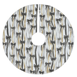 Glitzy Gold Silver Black Ribbons Bows Christmas Kerstboom Rok