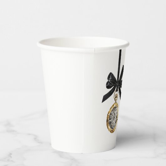 Glitzy Gold Silver New Year Midnight Hour   Papieren Bekers (Rechts)