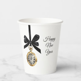 Glitzy Gold Silver New Year Midnight Hour Papieren Bekers