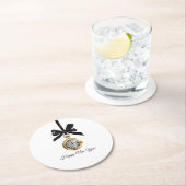 Glitzy Gold Silver New Year Midnight Hour Ronde Kartonnen Onderzetter (Insitu)