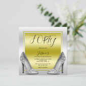 Glitzy Gold & Silver Stiletto's 40e verjaardag Kaart (Staand voorkant)