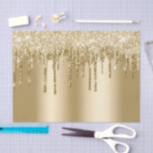 Glitzy Gold Sparkle Glitter Drips Verjaardag Tissuepapier (Craft)