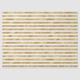 Glitzy Gold White Glam Glitter Sparkle Stripes     Tissuepapier