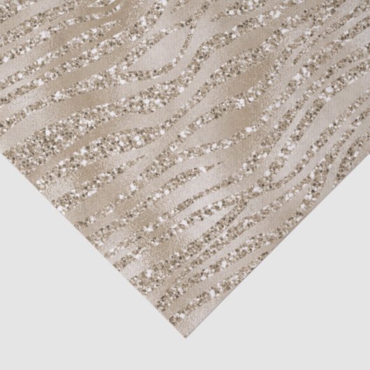 Glitzy Gold Zebra Afdrukken Tissuepapier (Detail)