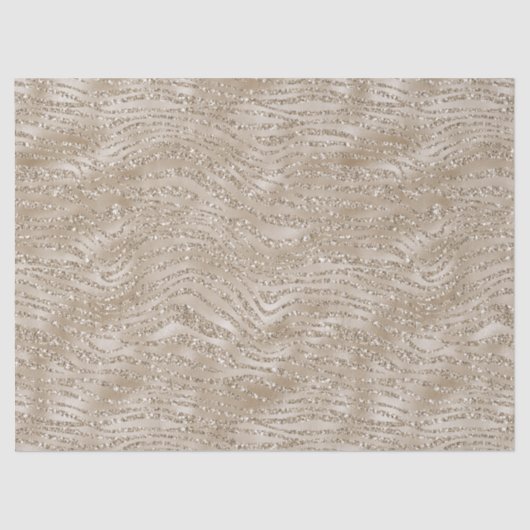 Glitzy Gold Zebra Afdrukken Tissuepapier (Voorkant)