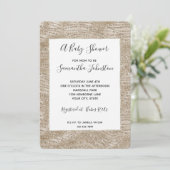 Glitzy Gold Zebra Print Baby shower Kaart (Staand voorkant)