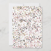 Glitzy Goud Roze Zwart Confetti Stippen Baby showe Kaart (Achterkant)