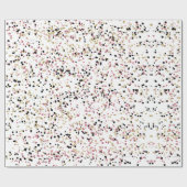 Glitzy Goud Roze Zwart Confetti Stippen Cadeaupapier (Vlak)