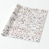Glitzy Goud Roze Zwart Confetti Stippen Cadeaupapier (Uitgerold)
