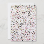 Glitzy Goud Roze Zwart Confetti Stippen Verjaardag Kaart (Achterkant)