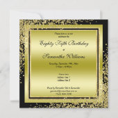 Glitzy Gouden Confetti Decoraties 85ste Verjaardag Kaart (Voorkant)