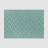 Glitzy Green Chevron Stripes Kerstmis Tissuepapier (Voorkant)