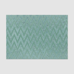 Glitzy Green Chevron Stripes Kerstmis Tissuepapier