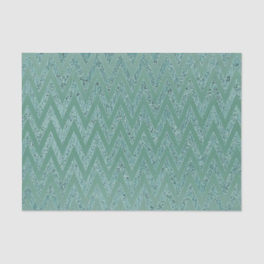 Glitzy Green Chevron Stripes Kerstmis Tissuepapier (Voorkant)