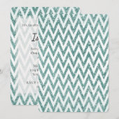 Glitzy Green Emerald Mint Zigzag Stripes Kaart (Voorkant / Achterkant)