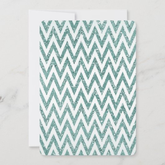 Glitzy Green Emerald Mint Zigzag Stripes Kaart (Voorkant)