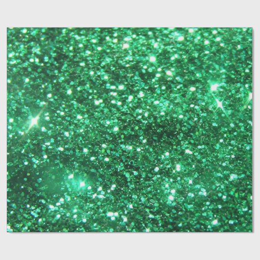 Glitzy Green Glitter Cadeaupapier (Vlak)