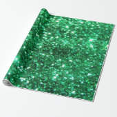 Glitzy Green Glitter Cadeaupapier (Uitgerold)