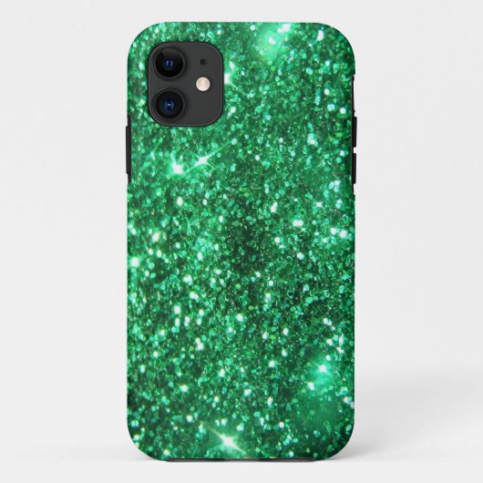 Glitzy Green Glitter Case-Mate iPhone Case (Achterkant)