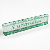 Glitzy Green Glitter Naambordje