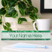 Glitzy Green Glitter Naambordje