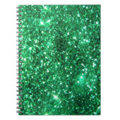 Glitzy Green Glitter Notitieboek (Voorkant)