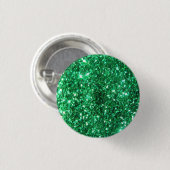 Glitzy Green Glitter Ronde Button 3,2 Cm (Voorkant /achterkant)