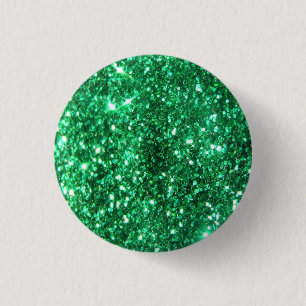 Glitzy Green Glitter Ronde Button 3,2 Cm