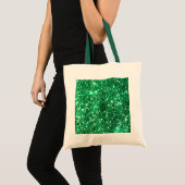 Glitzy Green Glitter Tote Bag (Voorkant (product))